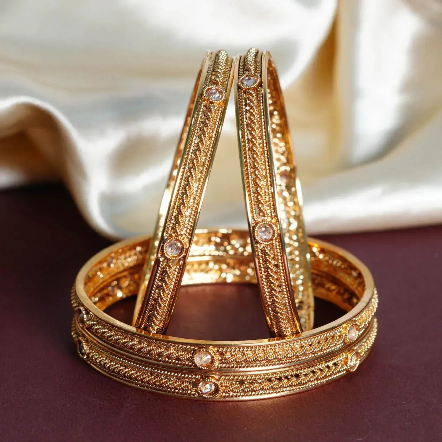 Stylish Design Handcrafted Brass Bracelet Kada for Women & Girl | Perfect for Party & Daily wear - The Golden Cascade